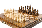 wooden chess board with grape carving and ARMENIA engraving
