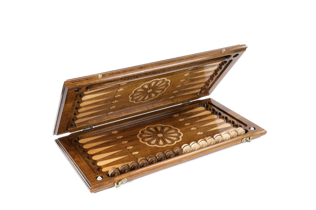 Wooden Backgammon Set Lion  23.6" | 60 cm - Unumperfectus