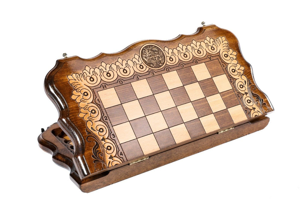 Armenian Ornamental Chess Set & Backgammon Board 15.7" | 40 cm - Unumperfectus