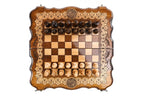 Armenian Ornamental chess and backgammon set - angled view showing the craftsmanship