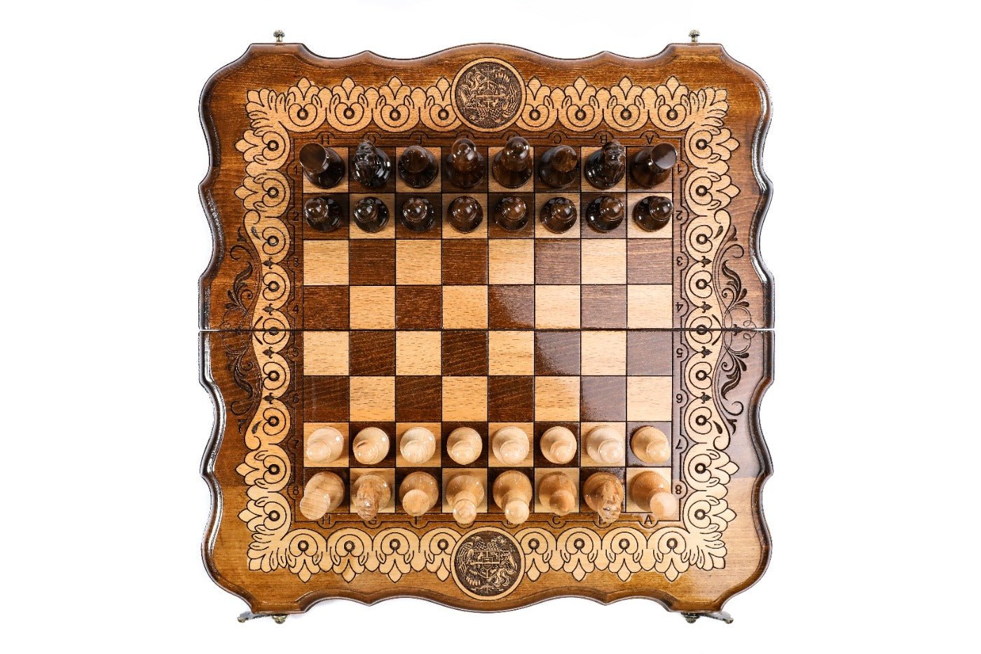 Armenian Ornamental Chess Set & Backgammon Board 15.7" | 40 cm - Unumperfectus