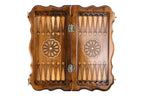 Armenian Ornamental chess and backgammon set - close-up of the playing squares