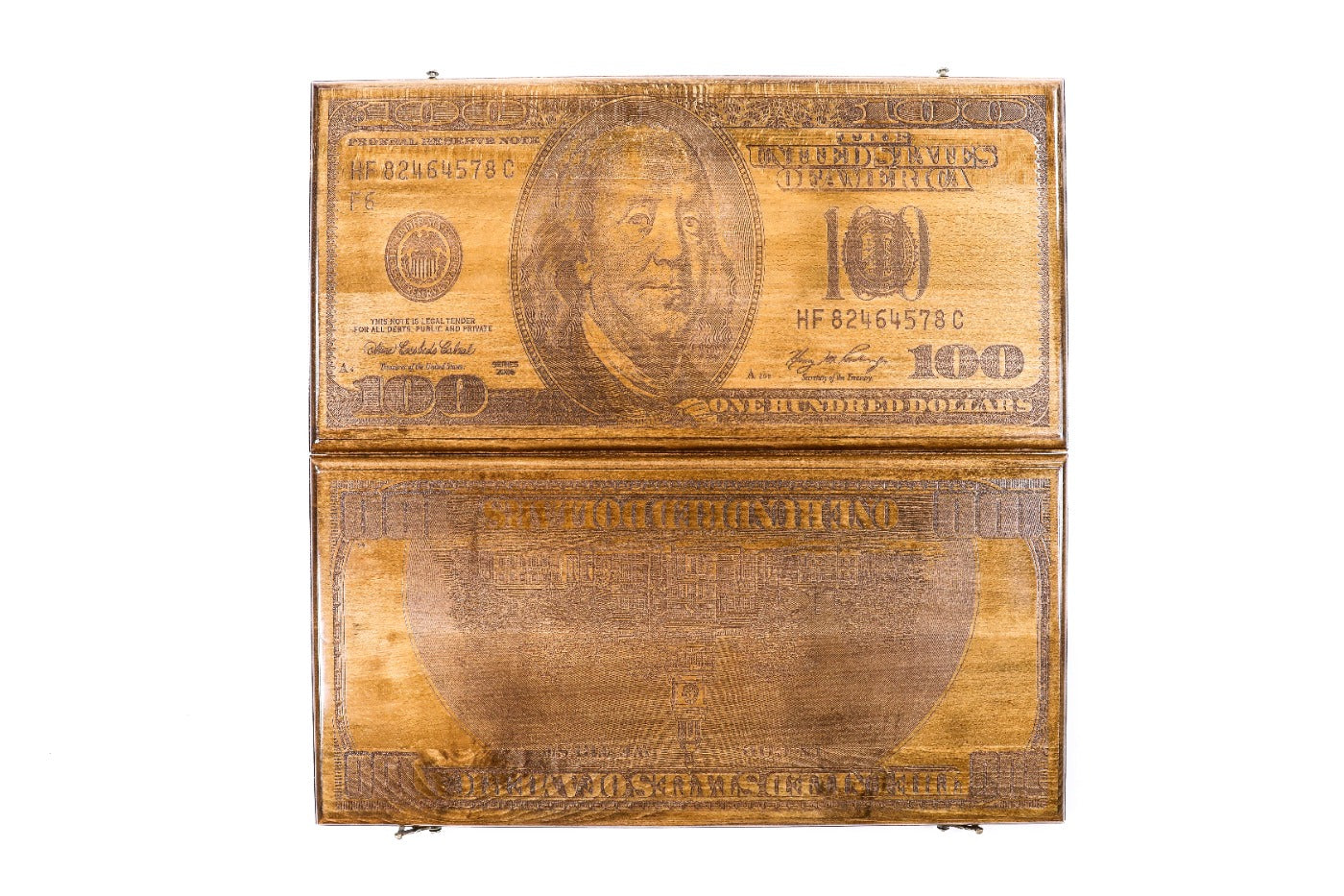 Backgammon Board - 100 Dollar Bill - Unumperfectus