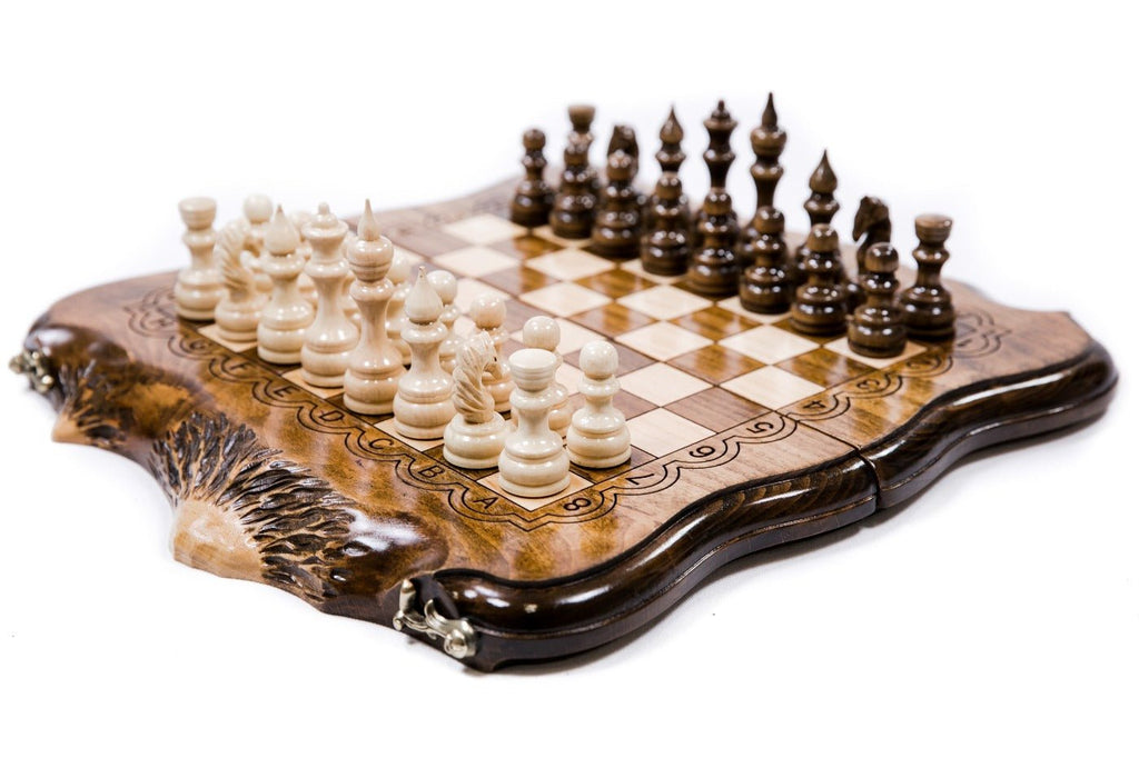 Handcrafted Armenian chess board inspired by Mount Ararat