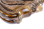 Coat of Arms of Armenia backgammon board - close-up of the carved design