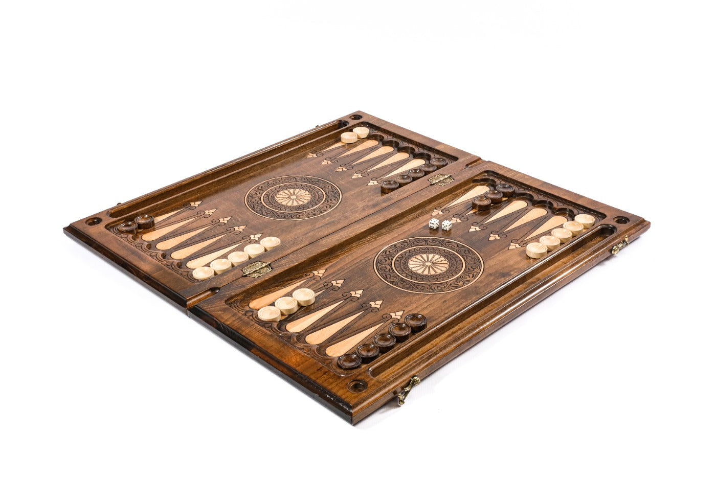 Interior view of the open board highlighting the mirror-polished professional surface.