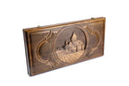 Geghard Monastery backgammon board - open board ready for play
