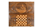 Geghard Monastery backgammon board - corner detail of the board