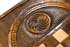 Geghard Monastery backgammon board - detail of the wood grain and finish