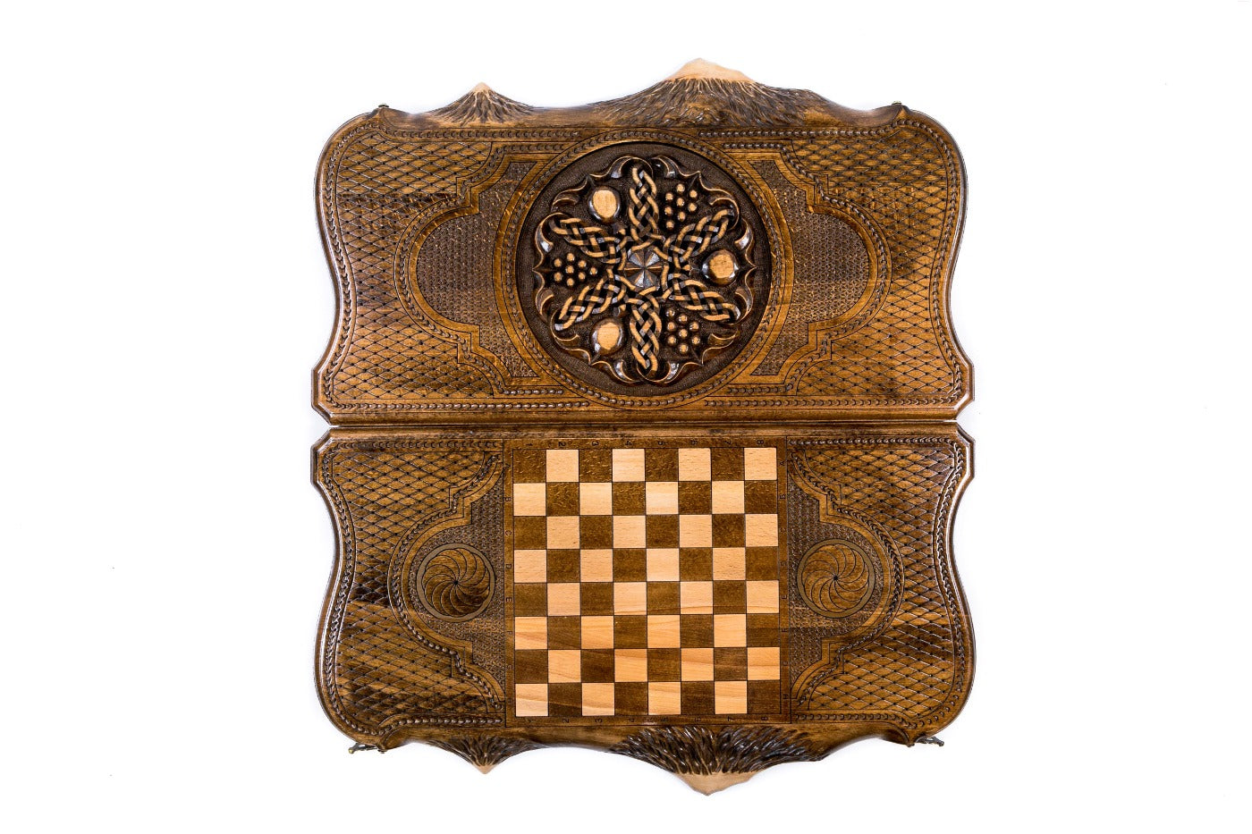 Backgammon Board - Pomegranate & Grape Cluster - Unumperfectus