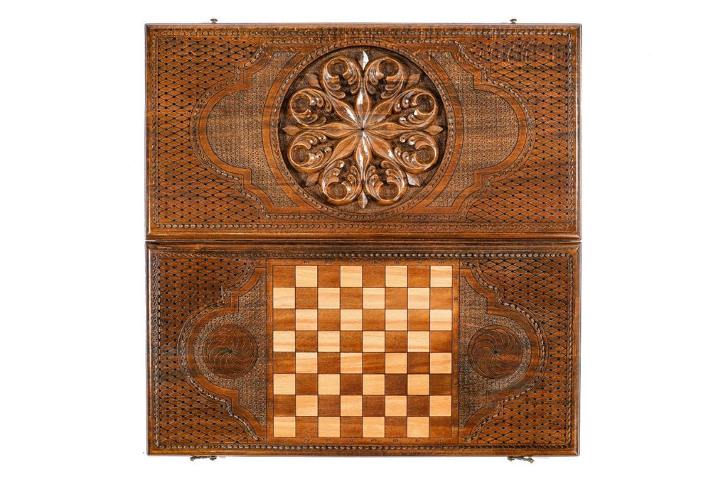 Backgammon Board - Ornamental Wooden Classic Edition - Unumperfectus