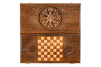 Ornamental Classic Edition backgammon board - corner detail of the board
