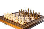 Classic Carved chess set - chess pieces set up for play