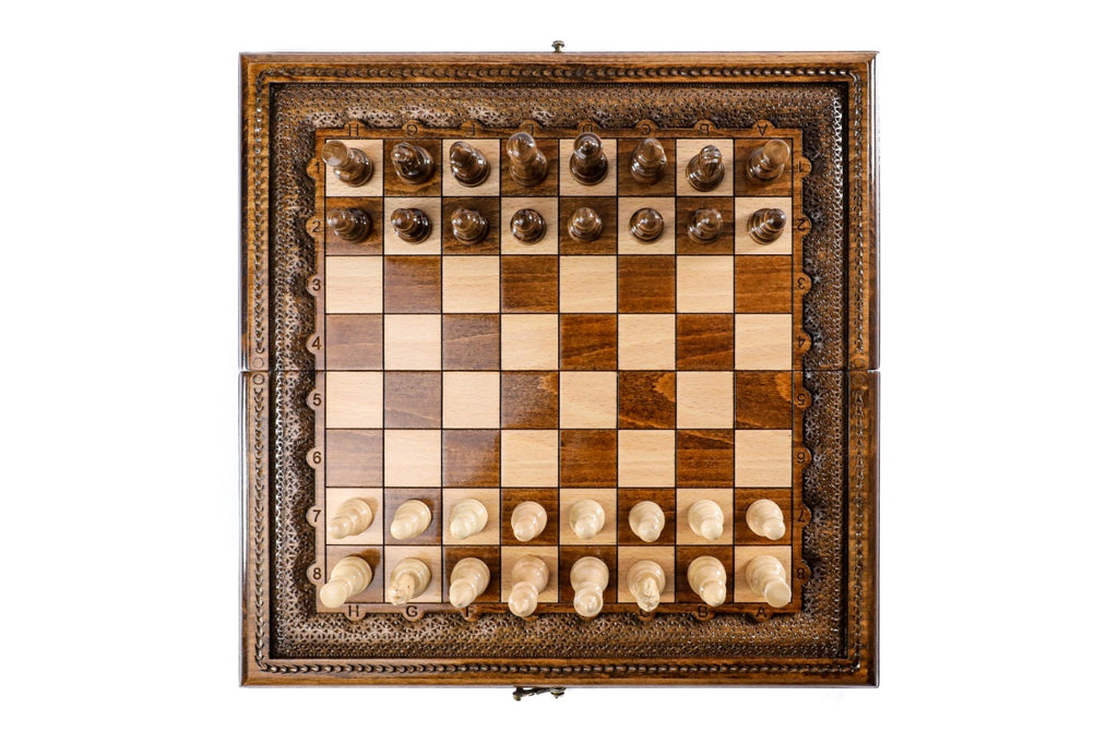Classic Carved Chess Set – Wooden Chess Set 15.6" - Unumperfectus