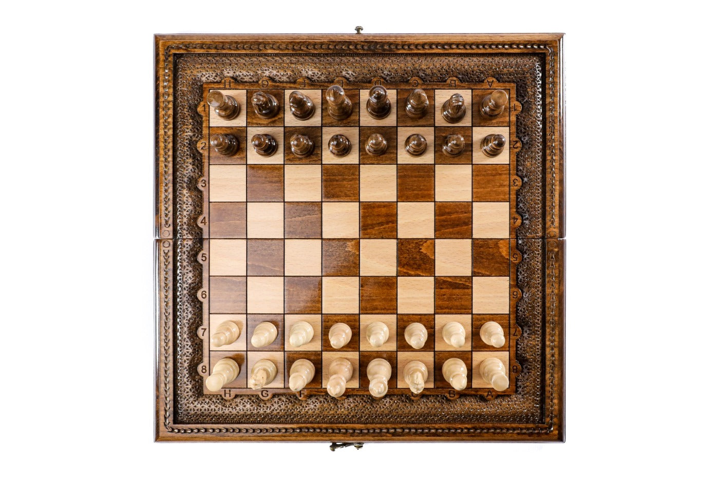 Classic Carved Chess Set – Wooden Chess Set 15.6" - Unumperfectus