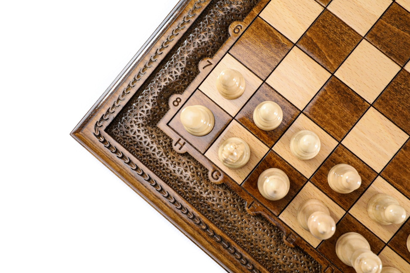 Classic Carved Chess Set – Wooden Chess Set 15.6" - Unumperfectus