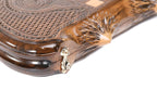 Ornamental Heritage backgammon board - playing pieces and dice arranged on the board