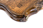 Hayastan (Armenia) backgammon board - close-up of the carved design