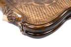 Coat of Arms of Armenia backgammon board - close-up of the carved design