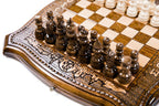 Moscow chess set - chess pieces set up for play