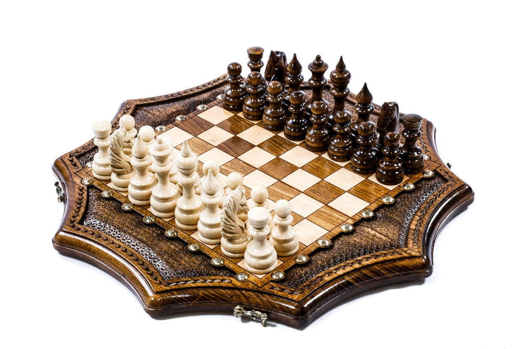 Luxury Star Shaped Chess Set Wooden Designer Board - Unumperfectus