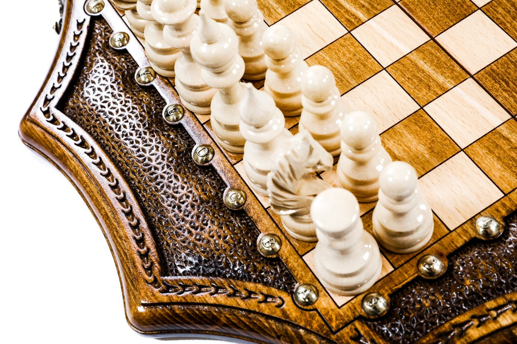 Luxury Star Shaped Chess Set Wooden Designer Board - Unumperfectus