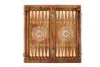 Coat of Arms of the Russian Federation backgammon board - angled view