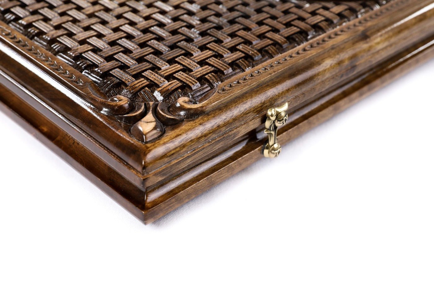 Backgammon Board - Eternity Symbol Wooden Classic Braid - Unumperfectus