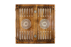 Eternity Symbol Classic Braid backgammon board - detail of the wood grain and finish
