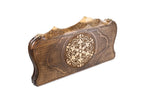 Ornamental Snowflake backgammon board - open board ready for play