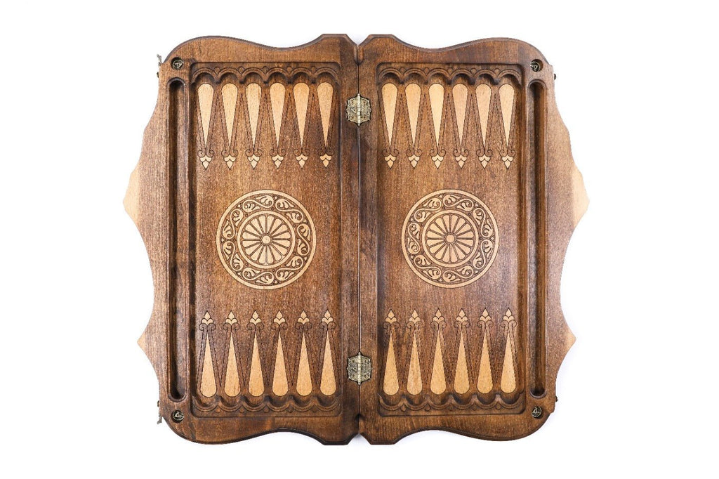 Backgammon Board - Ornamental Snowflake - Unumperfectus