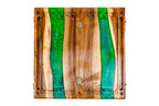 River Epoxy Two Sided backgammon board - carrying case and accessories