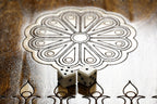 Ornamental Motif backgammon board - close-up of the playing surface