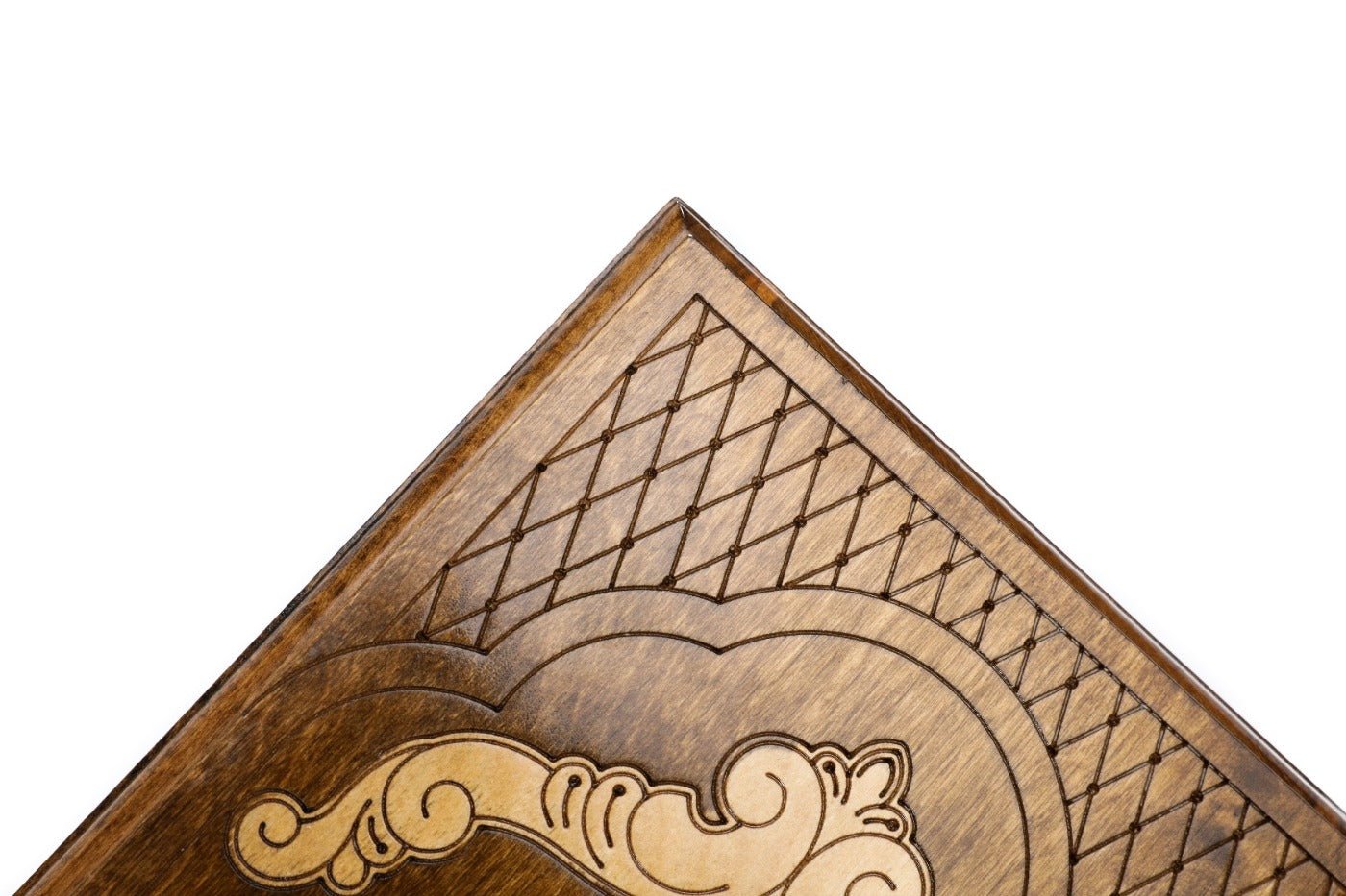 Wooden Backgammon Board Ornamental Motif 15.7" | 40 cm - Unumperfectus