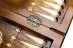 Ornamental Motif backgammon board - side profile showing the craftsmanship