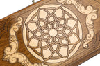 Ornamental Motif backgammon board - open board ready for play