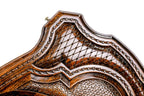 Designer Border backgammon board - detail of the wood grain and finish