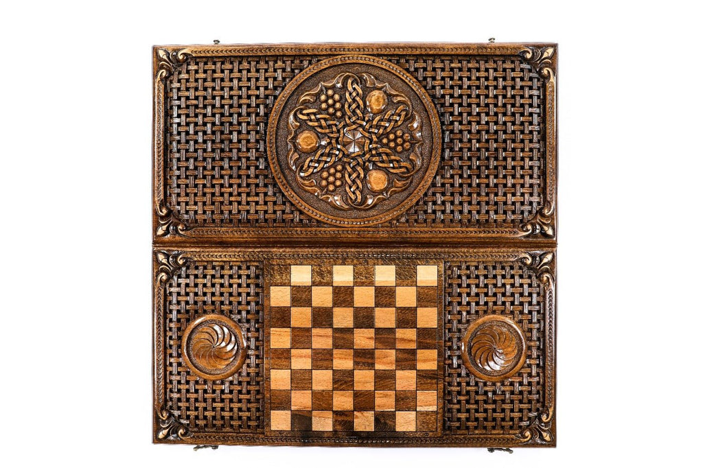Backgammon Board - Pomegranate & Grapes - Unumperfectus