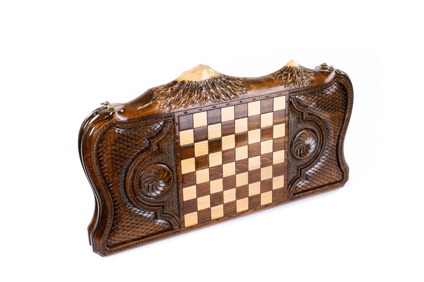 Backgammon Board - Ornamental Motif Wooden Design