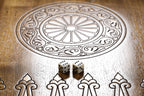 Mother See of Holy Etchmiadzin backgammon board - side profile showing the craftsmanship