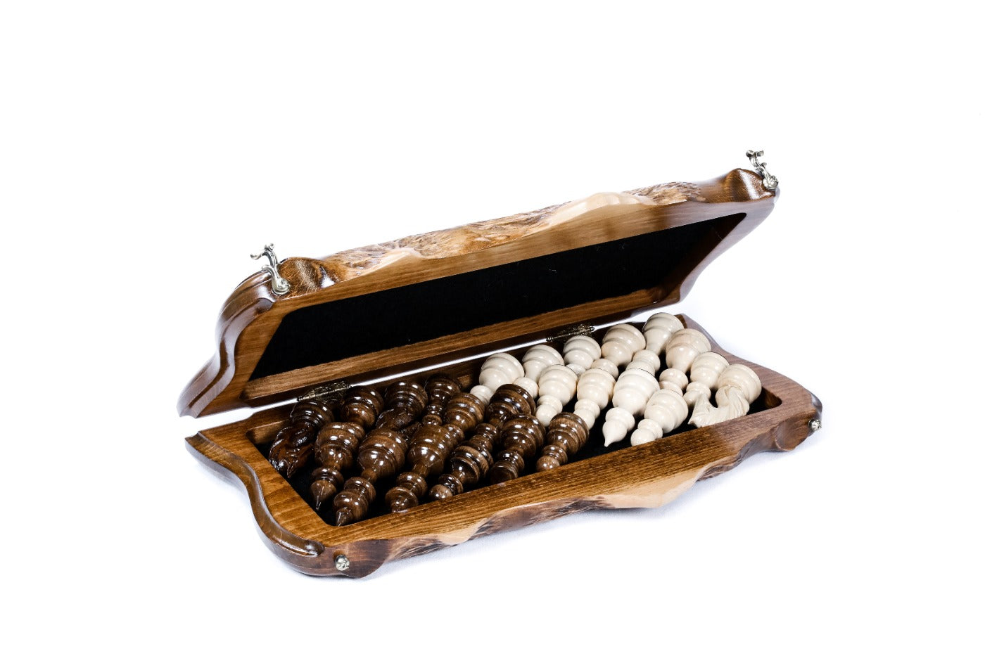 Mount Ararat themed chess board with metal details