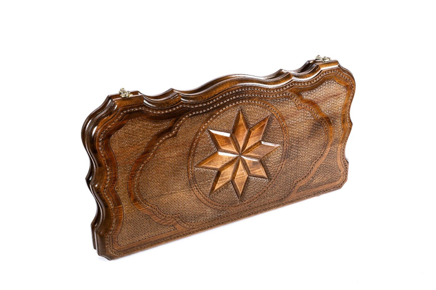 Wooden Backgammon Set Octagram 23.6" | 60 cm - Unumperfectus