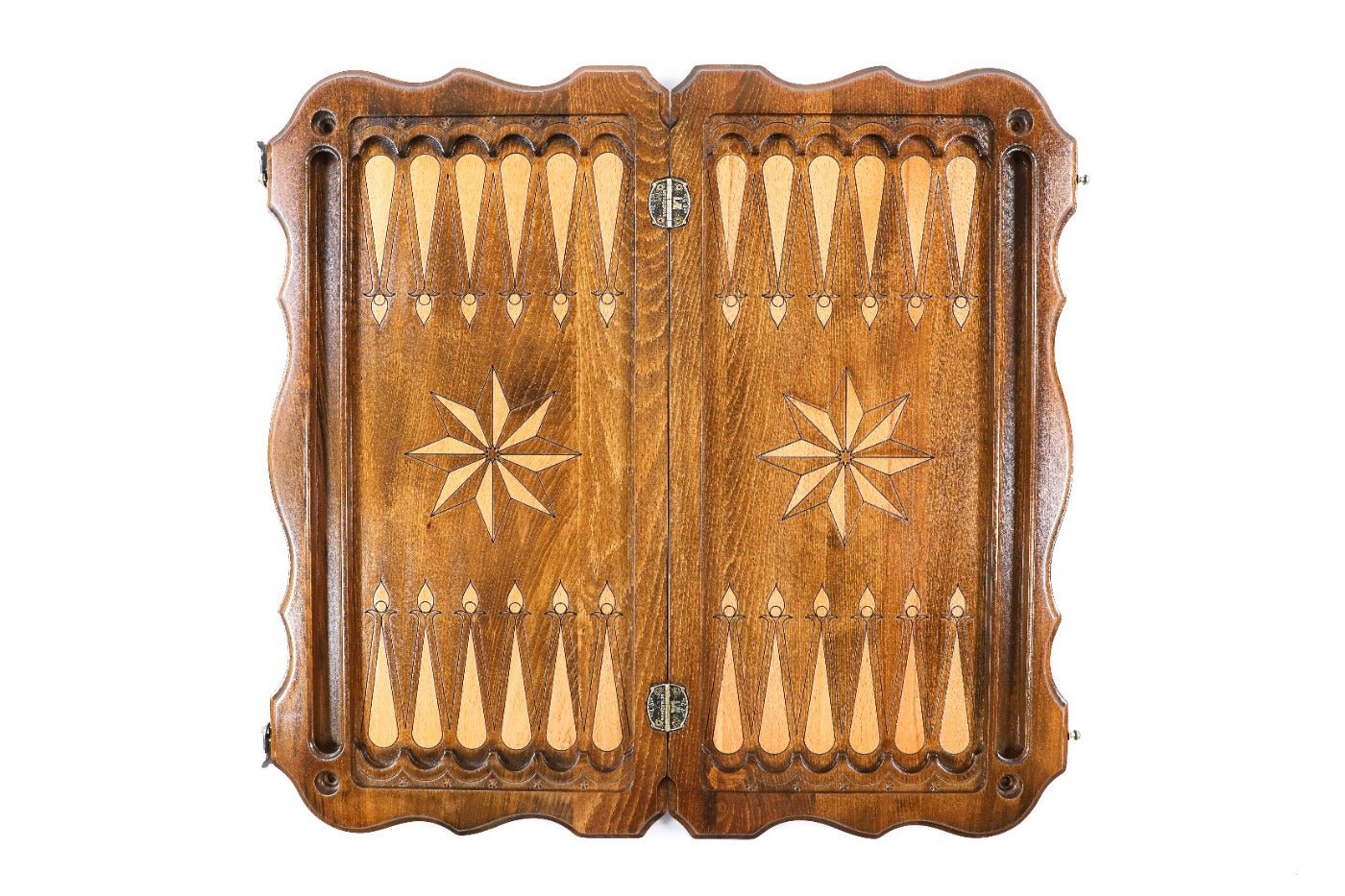 Wooden Backgammon Set Octagram 23.6" | 60 cm - Unumperfectus