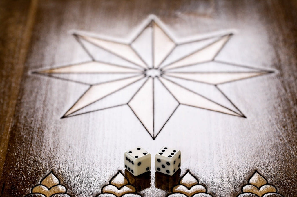 Wooden Backgammon Set Octagram 23.6" | 60 cm - Unumperfectus