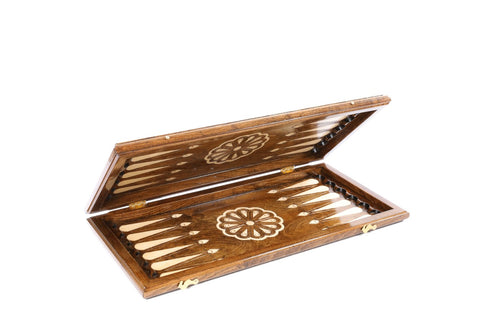 Handcrafted backgammon set with Mount Ararat inspired detailing