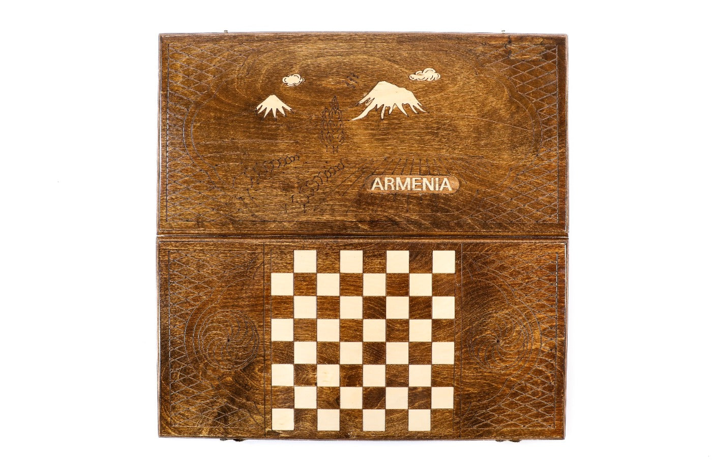 Armenian Wooden Backgammon Board Ararat 23.6" | 60 cm