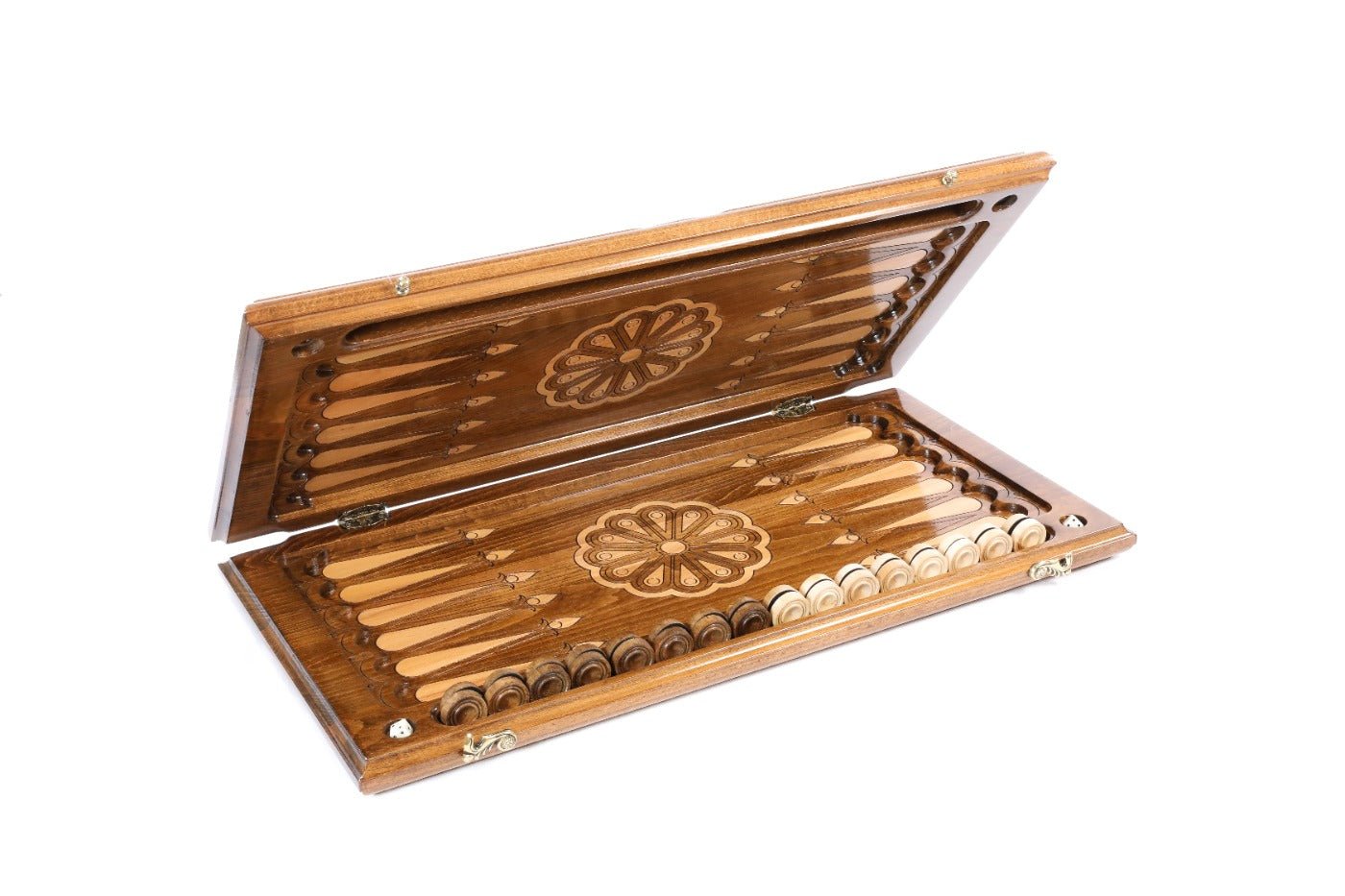 Wooden Backgammon Set Horse Classic 23.6" | 60 cm - Unumperfectus