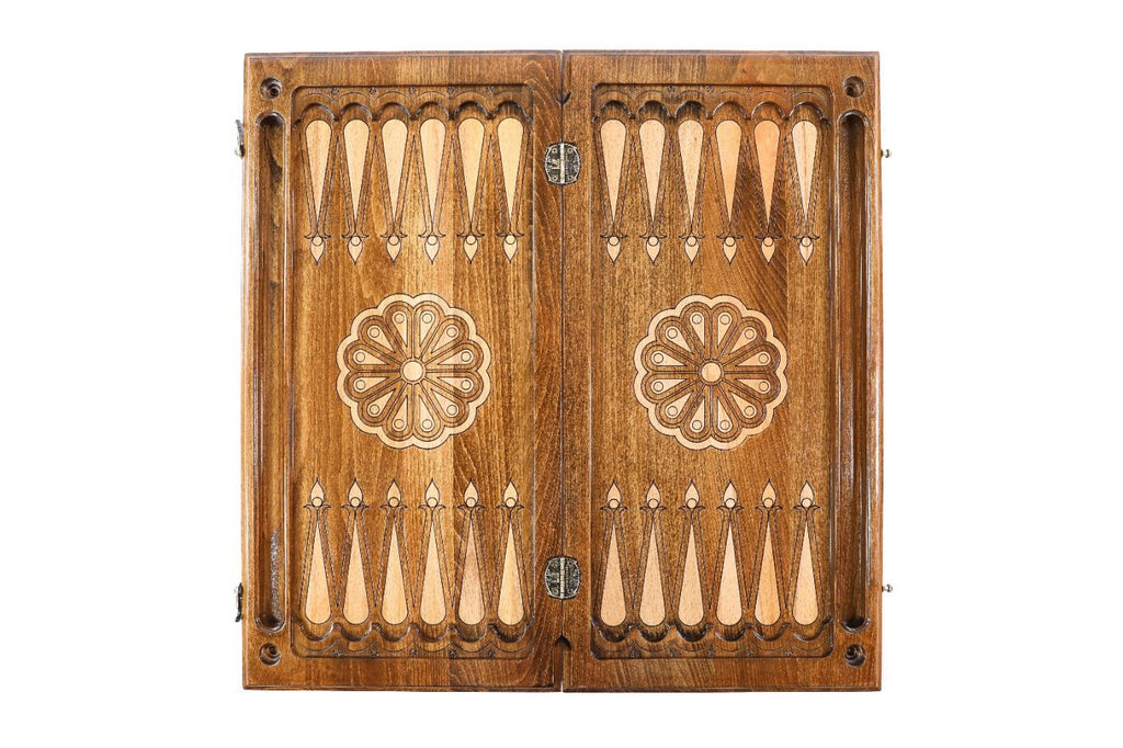Wooden Backgammon Set Horse Classic 23.6" | 60 cm - Unumperfectus