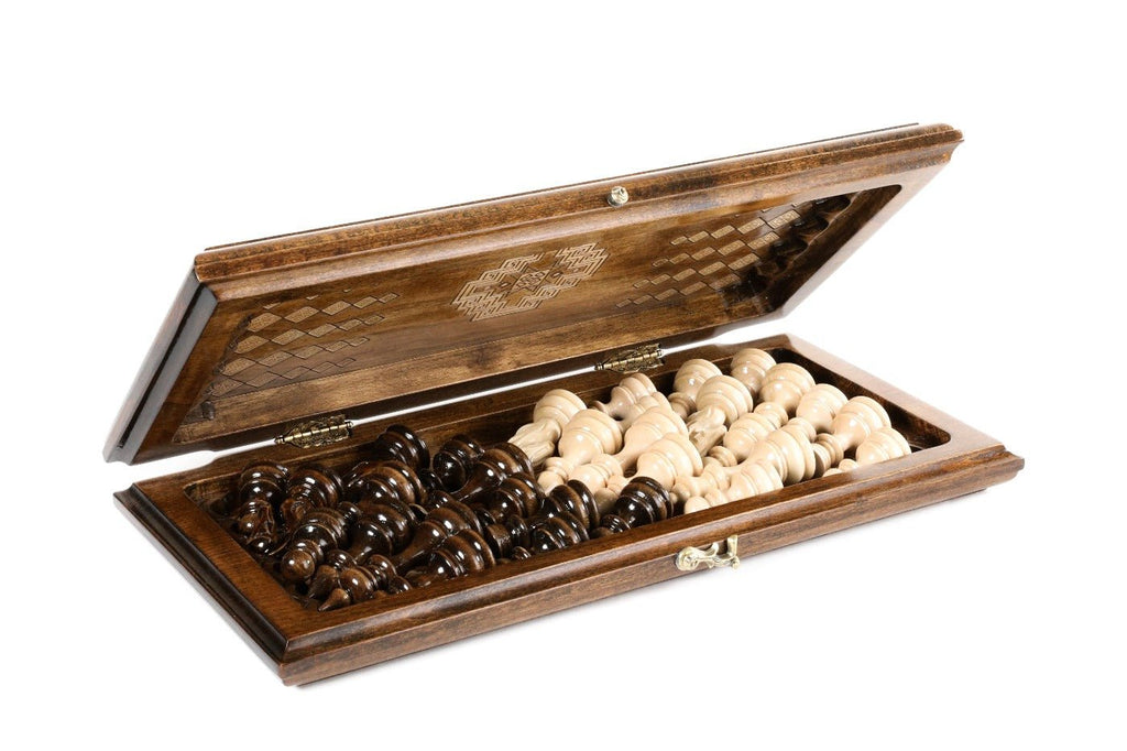 Chess Set & Backgammon Carpet Classic — 40 cm | 19.7" - Unumperfectus