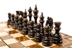 Carpet Classic chess and backgammon set - detail of the carved border